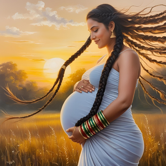 pregnant hair